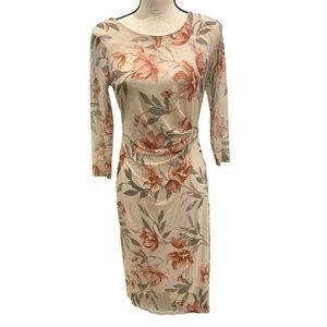 Kate and Lily Elegant Floral Long Sleeve Dress
